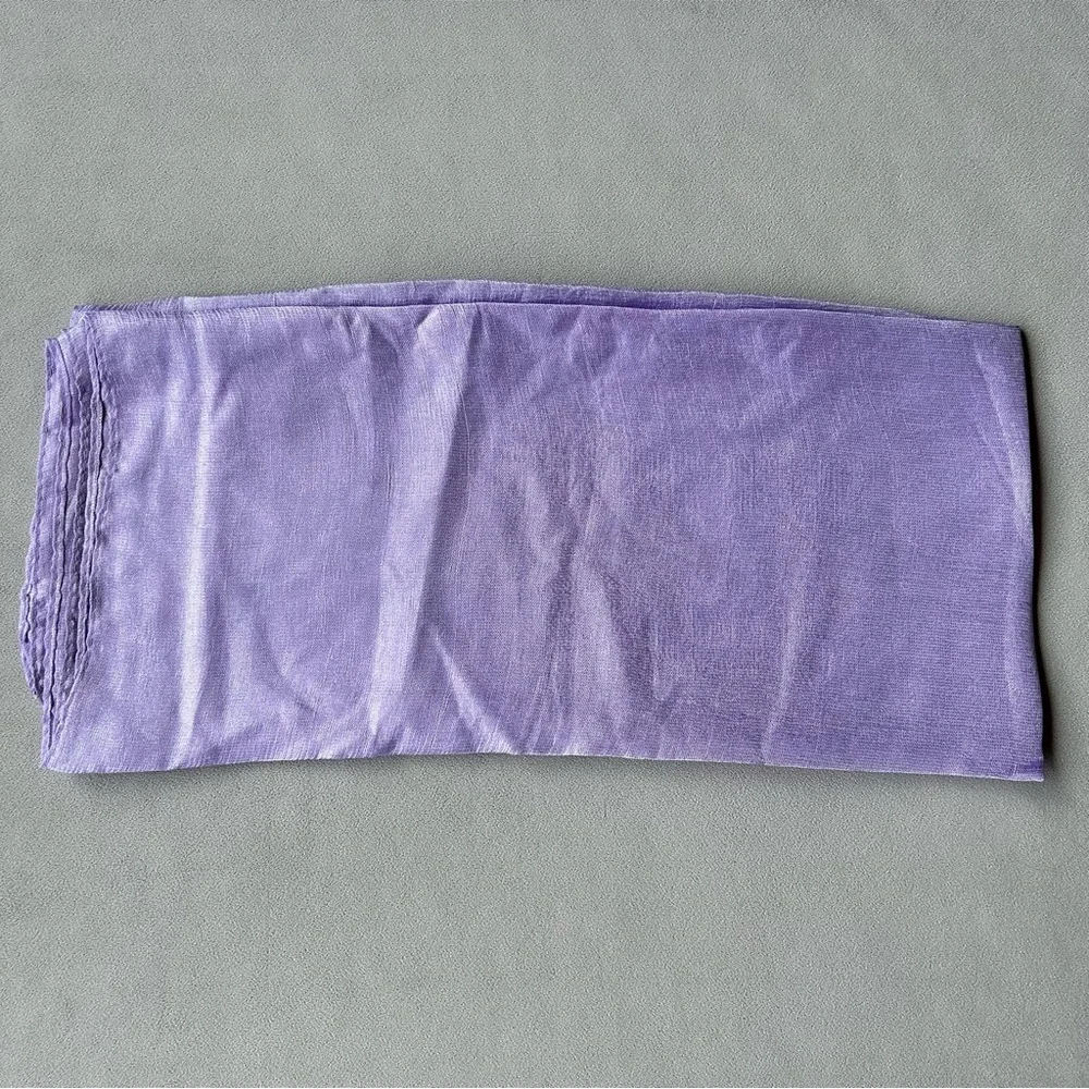 100% Silk Scarf ~ Light Purple  ~ Beautiful Shimmer! ~ Brand New! - Picture 5 of 7